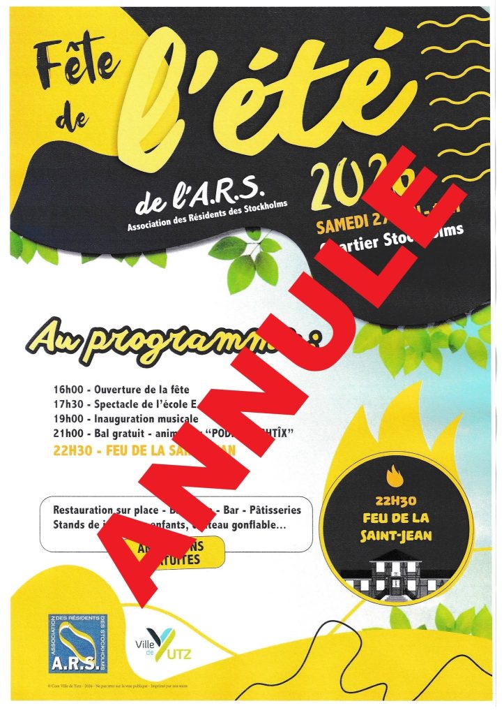 Fête de l’été de l’ARS – ANNULÉE – Ville de Yutz